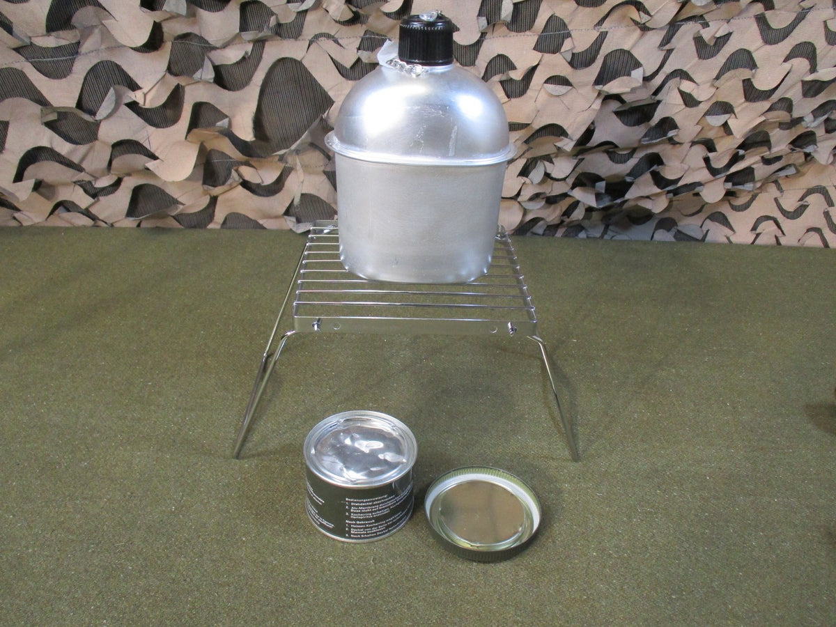 field cooking set folding grill metal water bottle camping lot