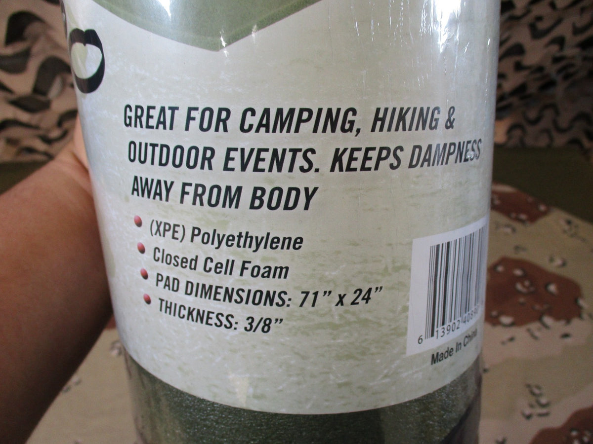 Rothco 4089 Closed Cell Foam Sleeping Pad 71" x 24" Camping Hiking Mat New