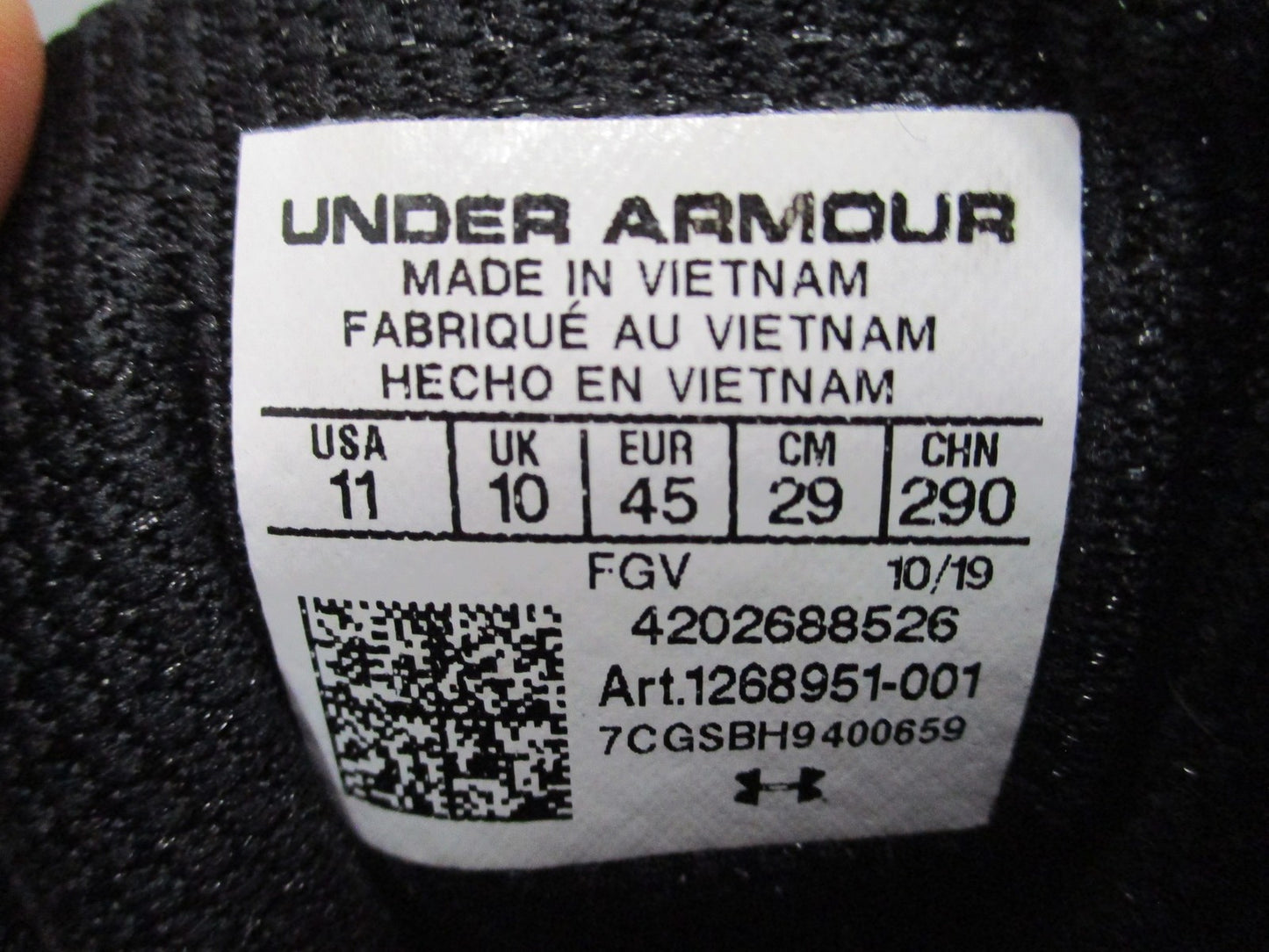 Under Armour Valsetz RTS 1.5 Tactical Boots Men's Size 11 Black Used