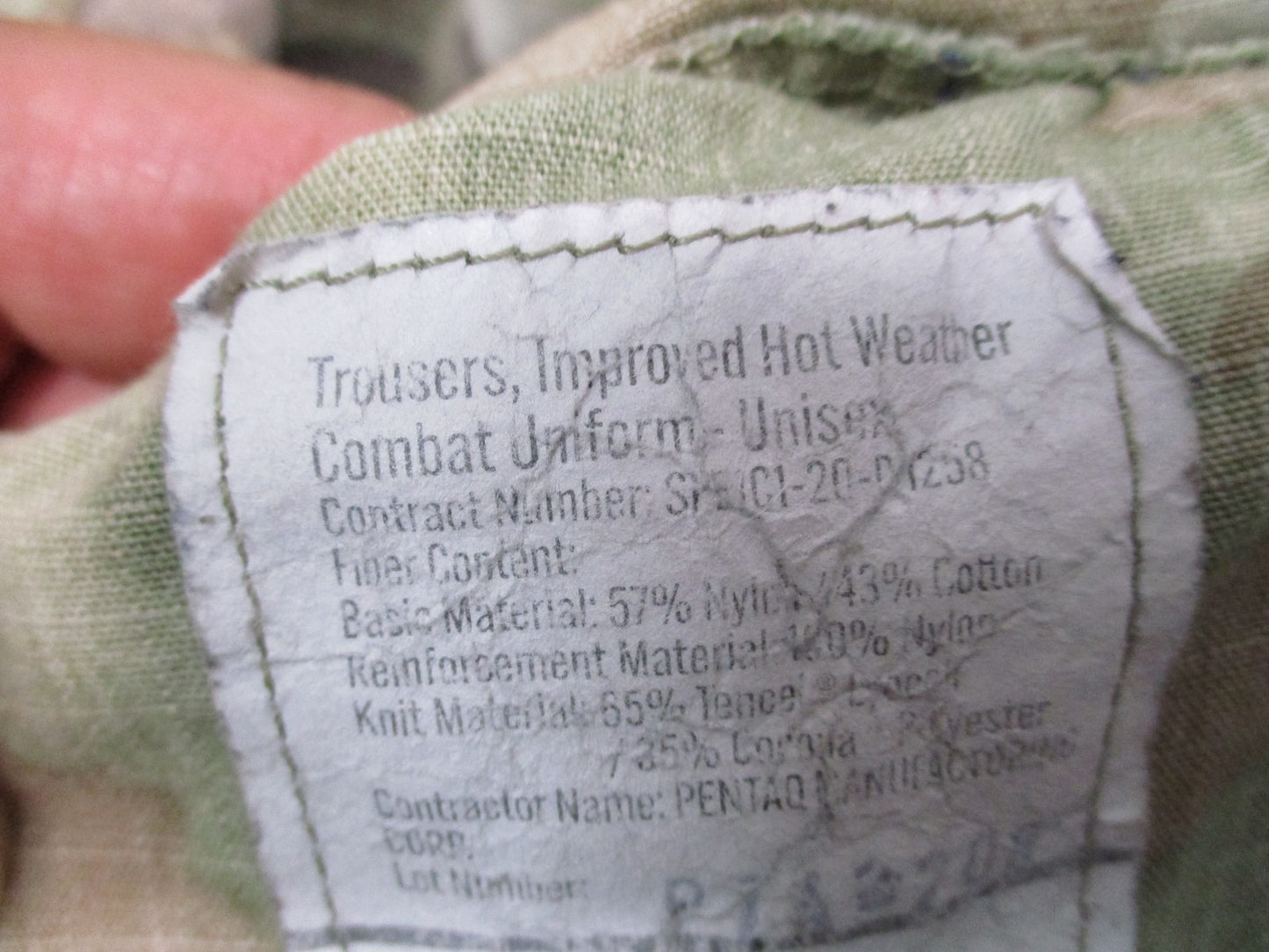 USGI Army IHWCU Combat Trousers NSN IHWCU trousers Medium-Long 8415-01-670-5515