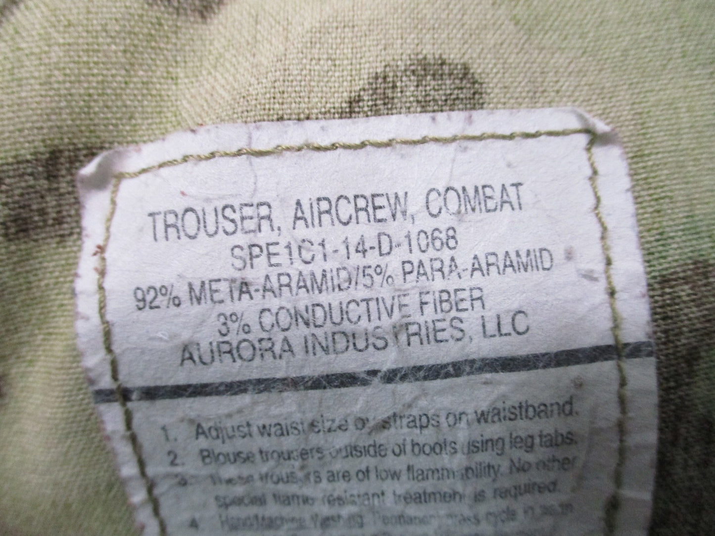 Aurora Aircrew Combat Trouser NSN Multicam LLC Medium-Long 8415-01-583-9319