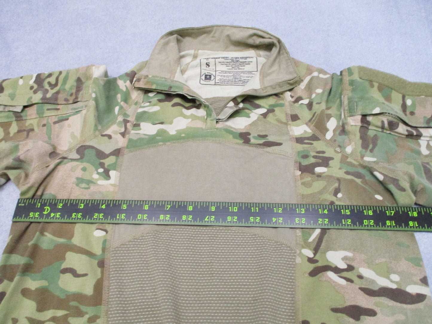 US Army Combat Shirt Flame Resistant Multicam Size Small NSN 8415-01-617-7131