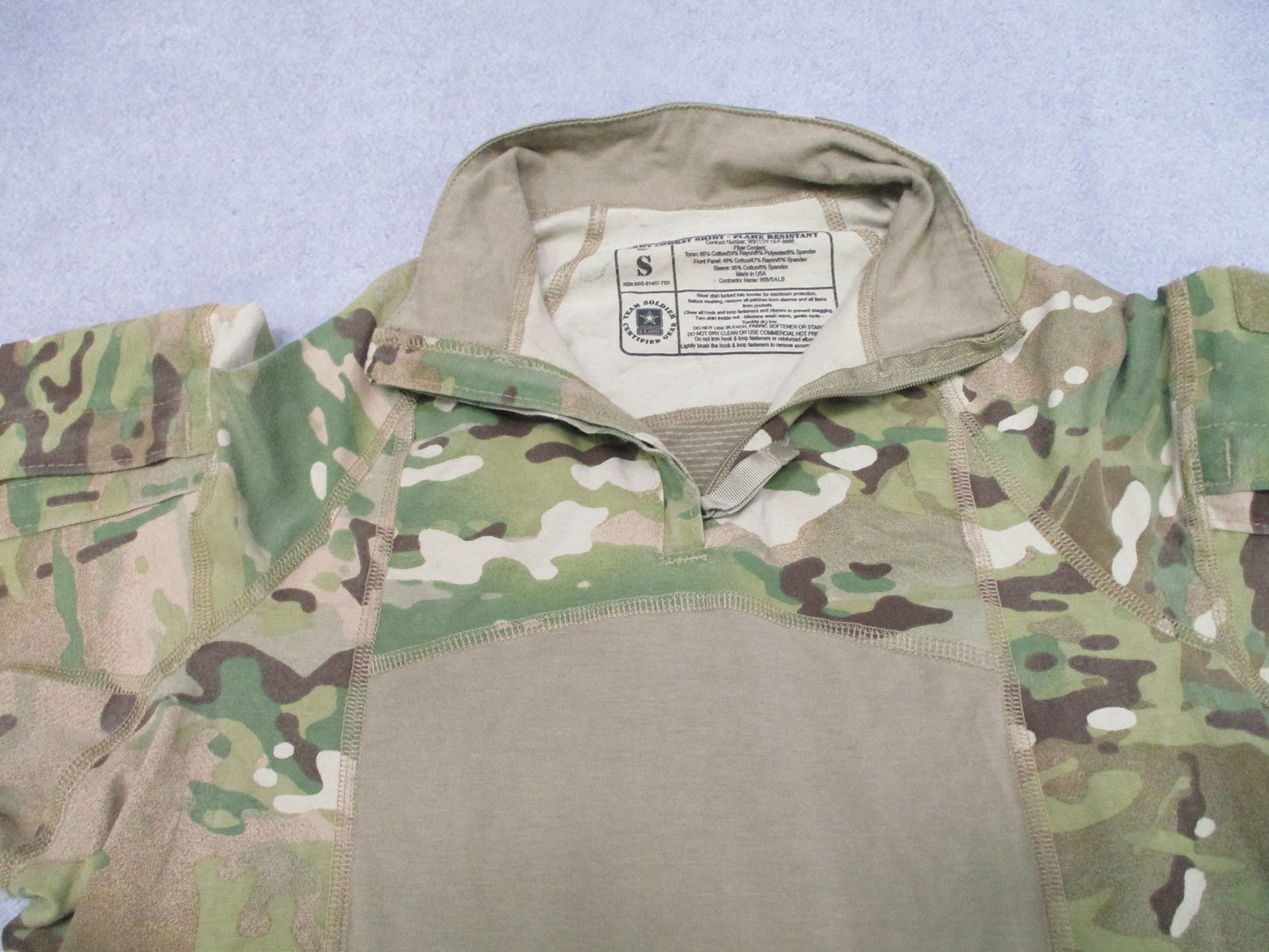 US Army Combat Shirt Flame Resistant Multicam Size Small NSN 8415-01-617-7131