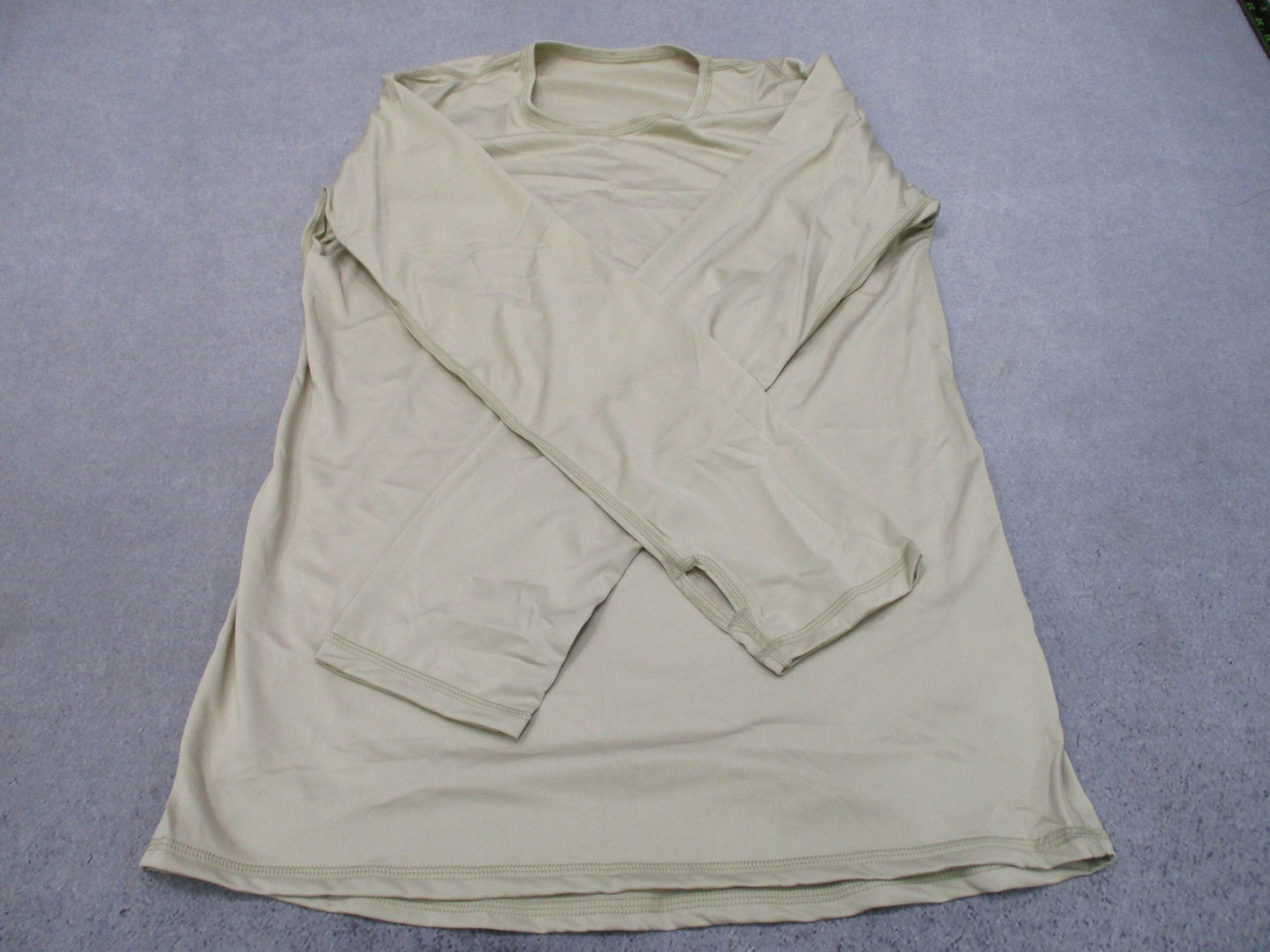 USGI Military Polartec Silkweight Undershirt Desert Sand Small Regular Thumbhole