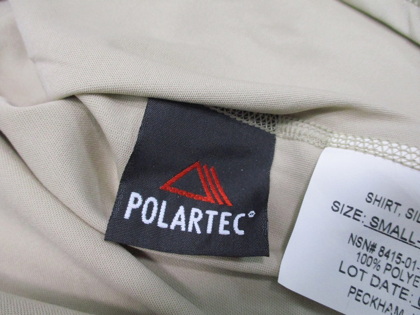 USGI Military Polartec Silkweight Undershirt Desert Sand Small Regular Thumbhole