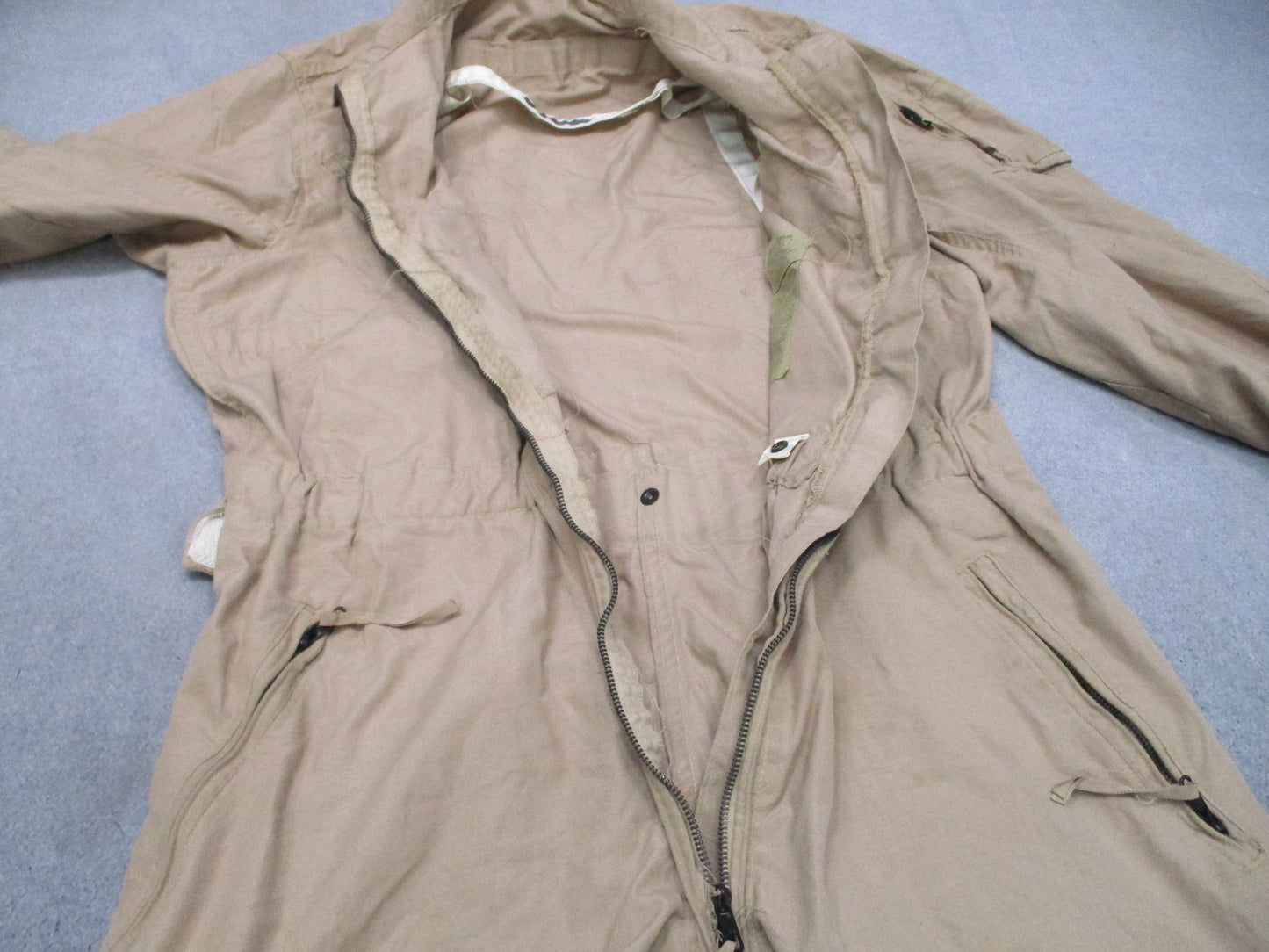 USGI Carter Industries CVC Coveralls Tan NSN Medium-Regular 8415-01-332-7913