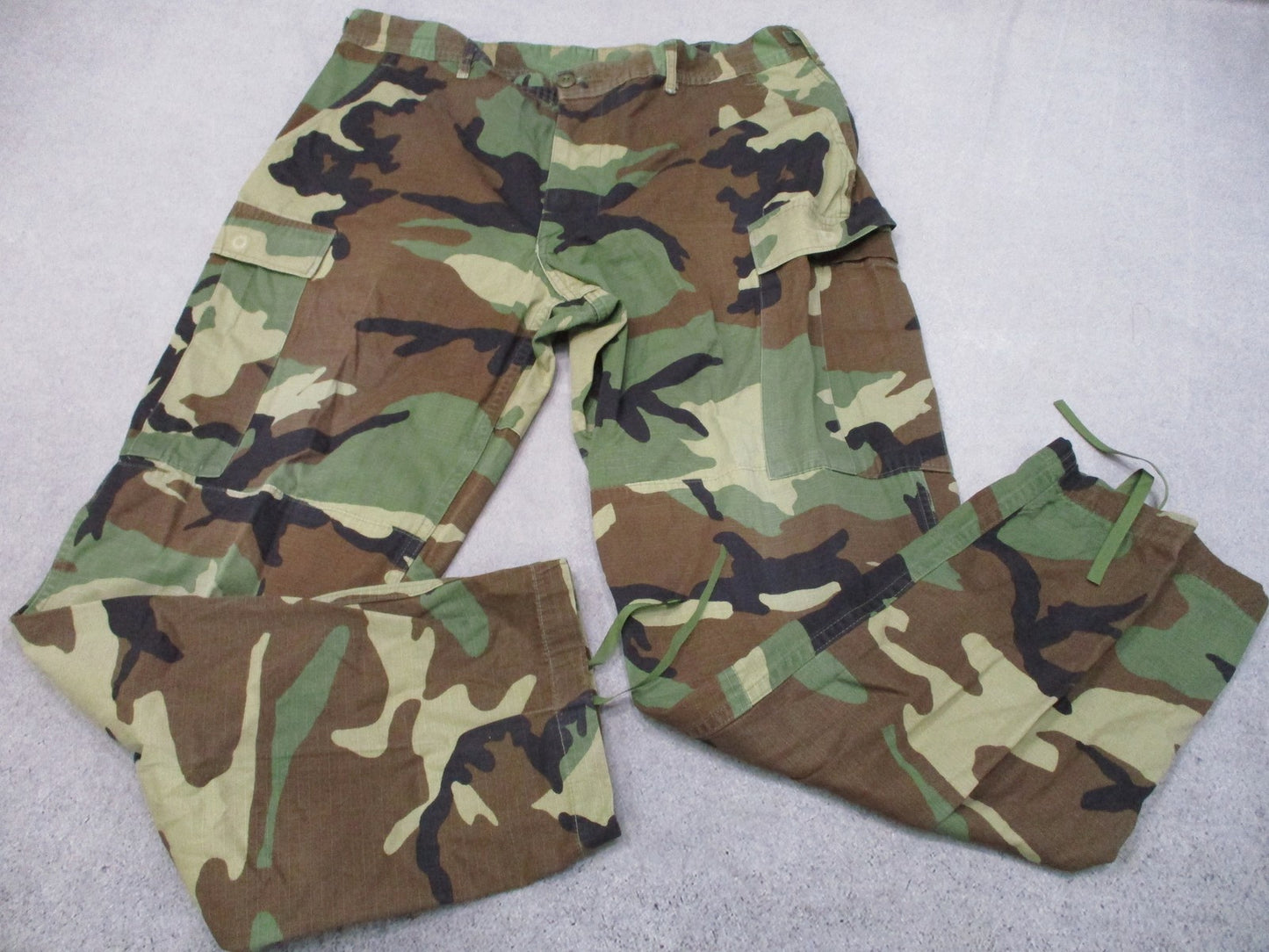 USGI Woodland BDU Trousers Large Regular Hot Weather Ripstop 8415-01-390-8949