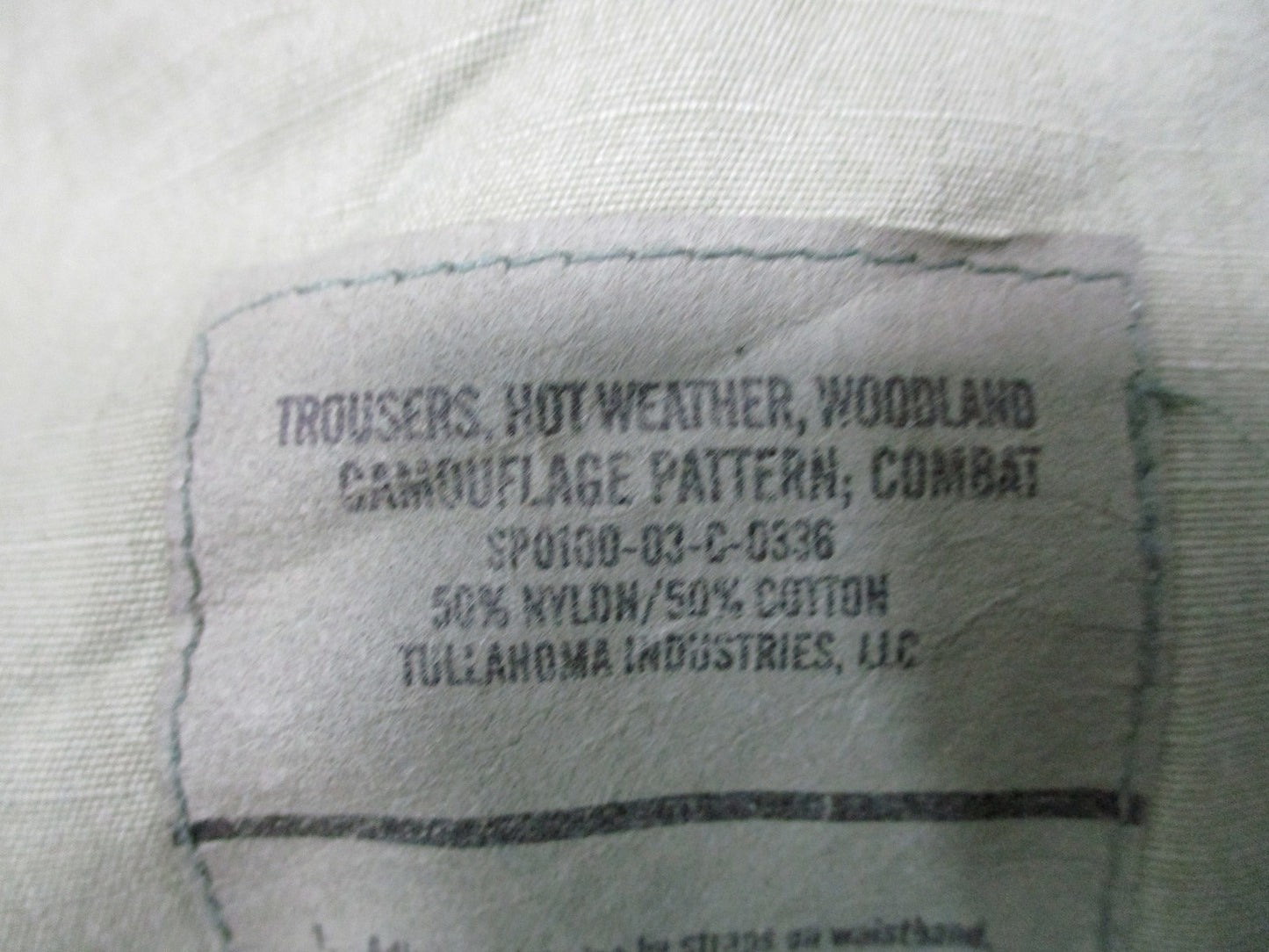 USGI Woodland BDU Trousers Large Regular Hot Weather Ripstop 8415-01-390-8949