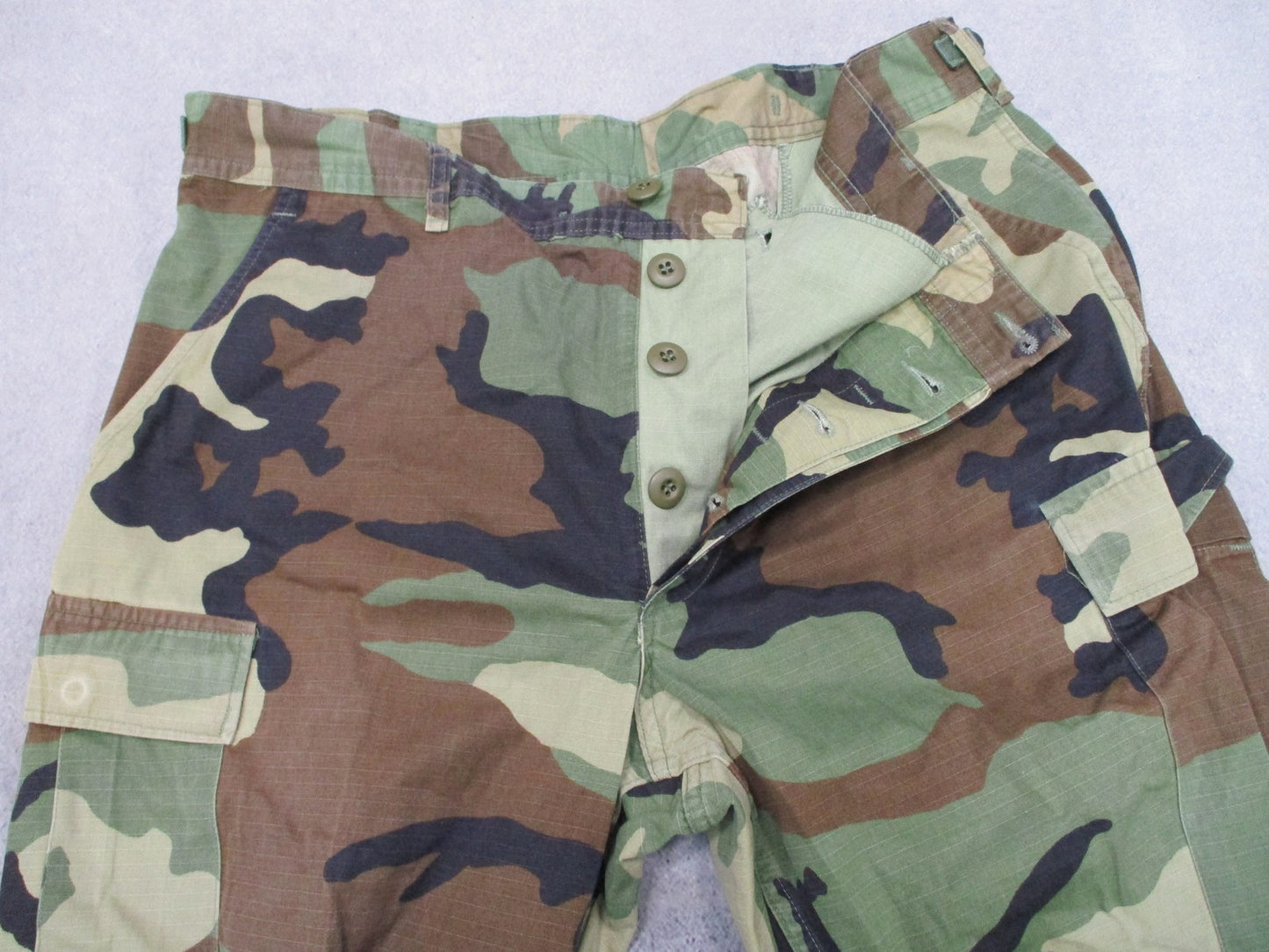 USGI Woodland BDU Trousers Large Regular Hot Weather Ripstop 8415-01-390-8949