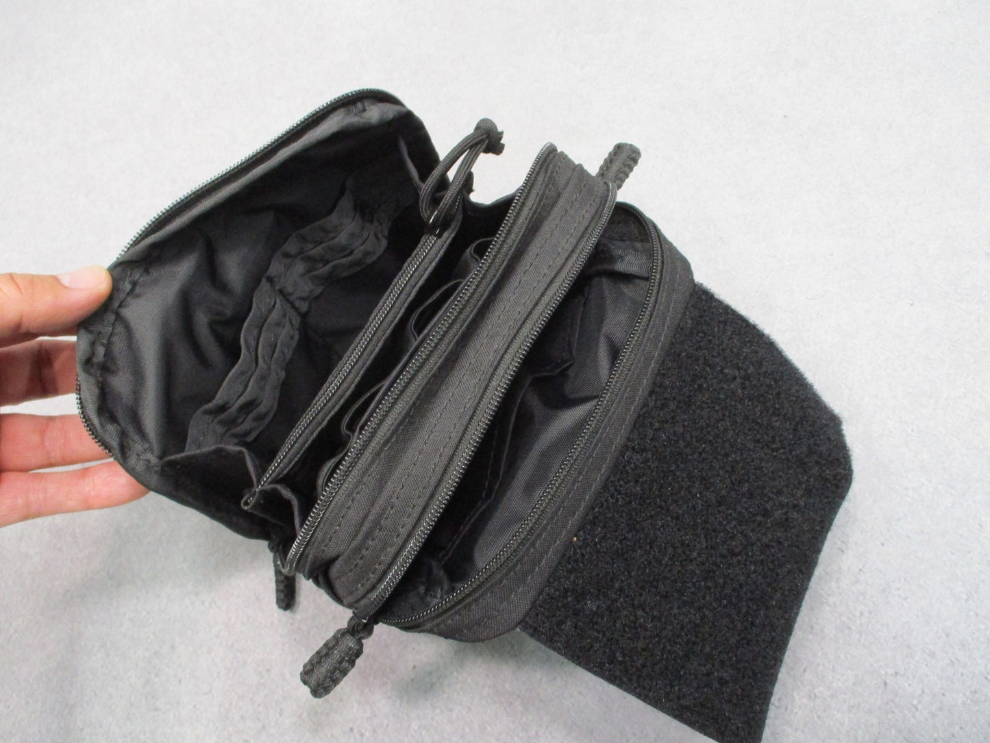 HRT Tactical Gear Cordura MOLLE Admin Utility Pouch Black Hanger Dangler Pocket