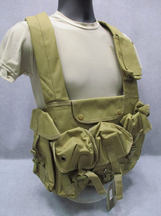 Mil-Tec Tactical Chest Rig Vest Tan Adjustable Military Surplus Style New