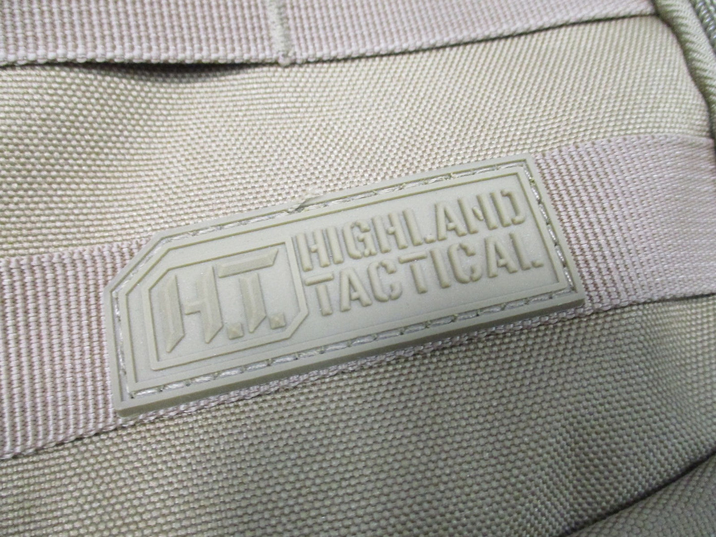 Highland Tactical Drawstring Backpack Tan MOLLE Webbing Padded Back