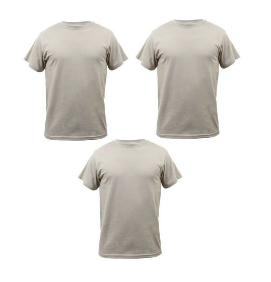 (3) PACK USGI ARMY ISSUE DESERT TAN SAND ACU UNIFORM T-SHIRTS UNDERSHIRT MEDIUM