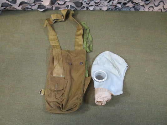 Vintage Soviet GP-5 Gas Mask with Original Canvas Carry Bag Military Surplus