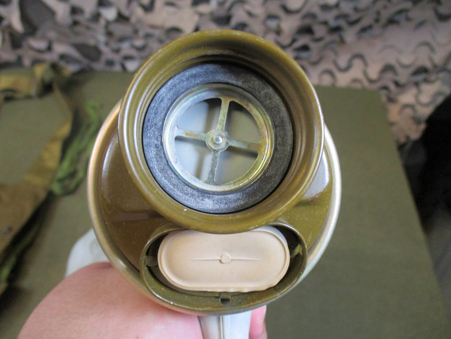Vintage Soviet GP-5 Gas Mask with Original Canvas Carry Bag Military Surplus