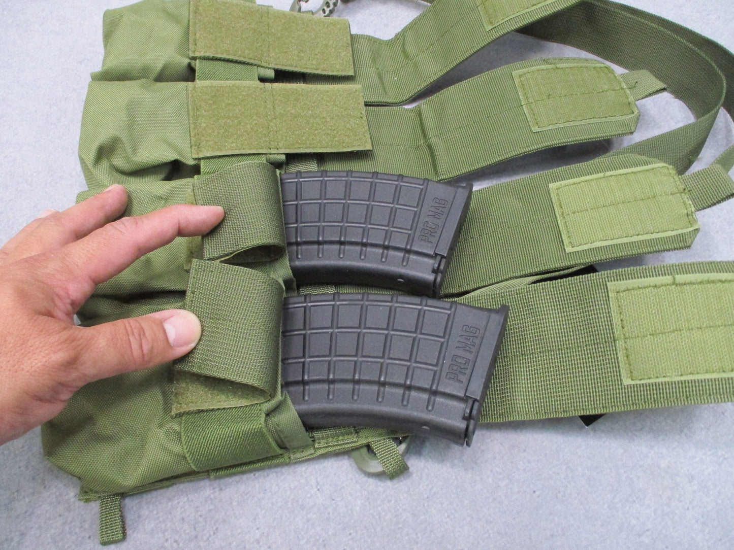 VISM Tactical Bandolier Mag Carrier OD Green Holds 8 or 4 Magazines New