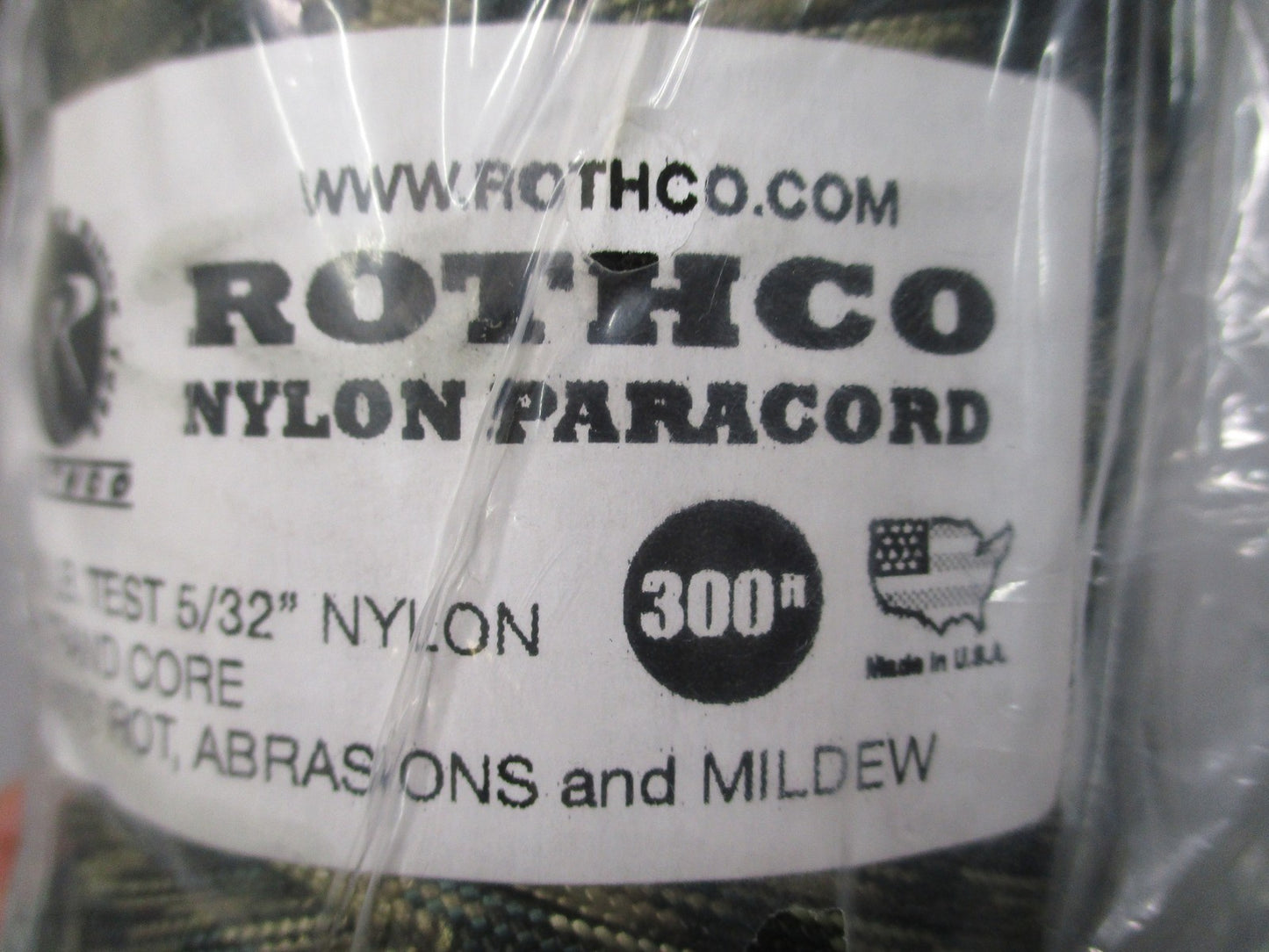 Rothco 550 Paracord 300ft Spool 7-Strand Core Camo 5/32" Tactical Survival Rope