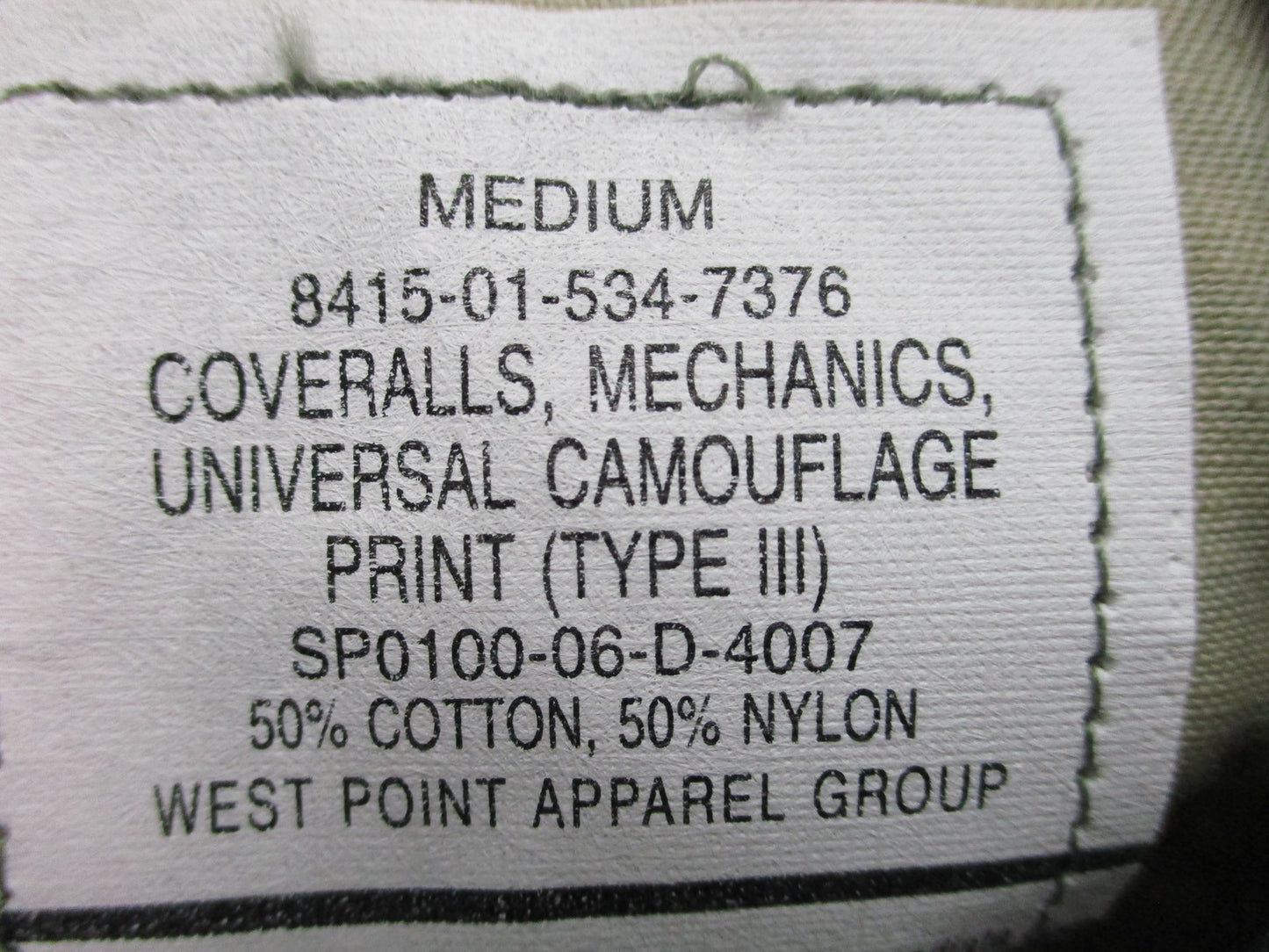 NEW MILITARY ARMY ISSUE MECHANIC COVERALLS UCP TYPE III (MEDIUM) ACU DIGITAL