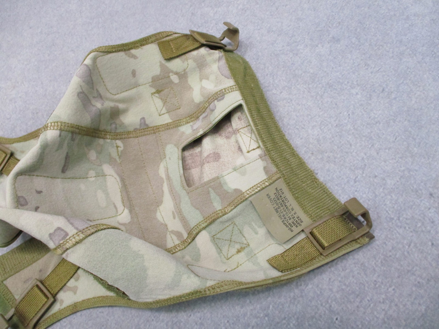 USED GENUINE AUTHENTIC IHPS ARMY OCP SCORPION HELMET COVER REAR POCKET & IR TABS