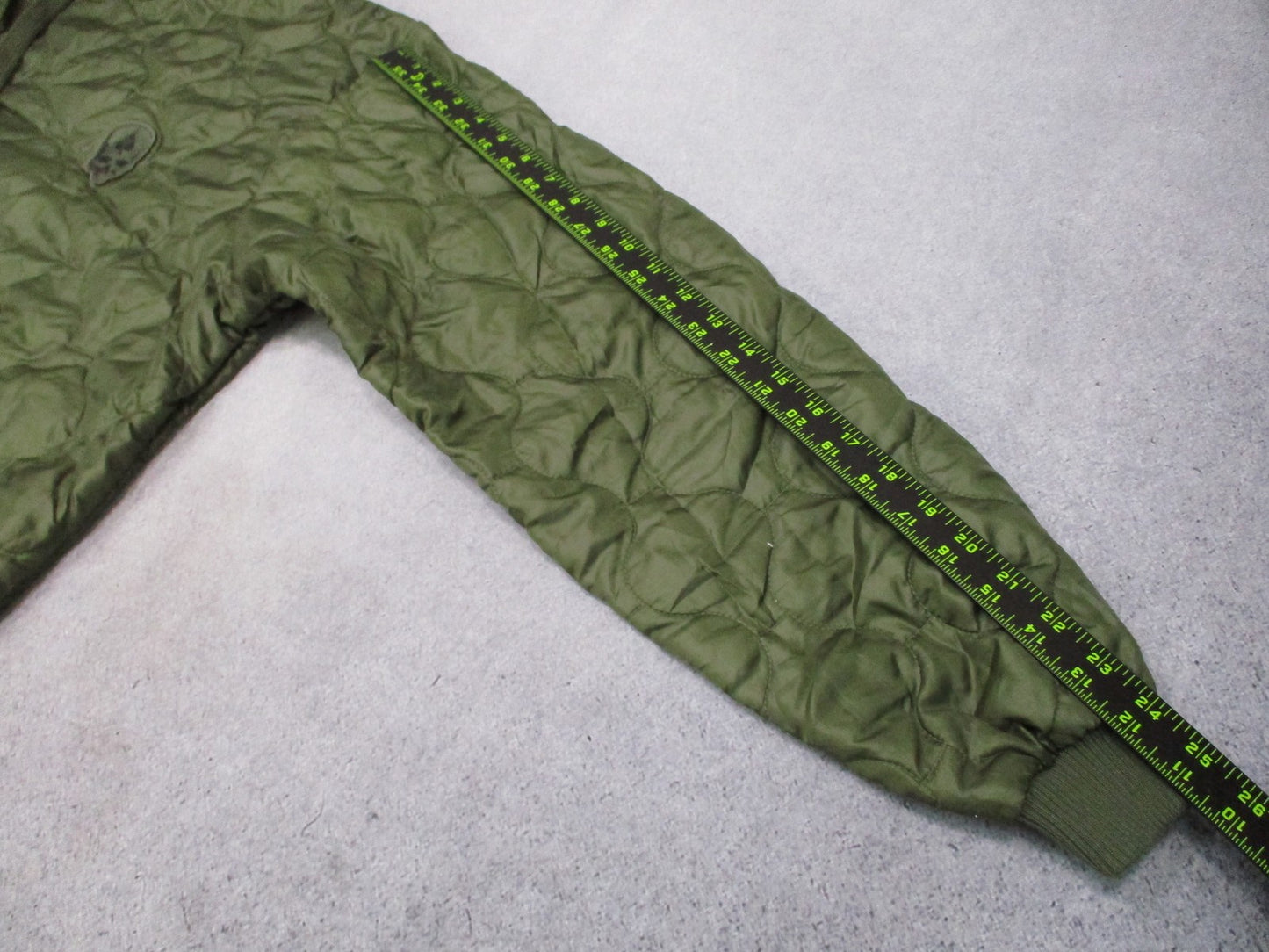 Zero Foxtrot Quilted Pullover Hoodie Men's Large Olive Green Skull Patch