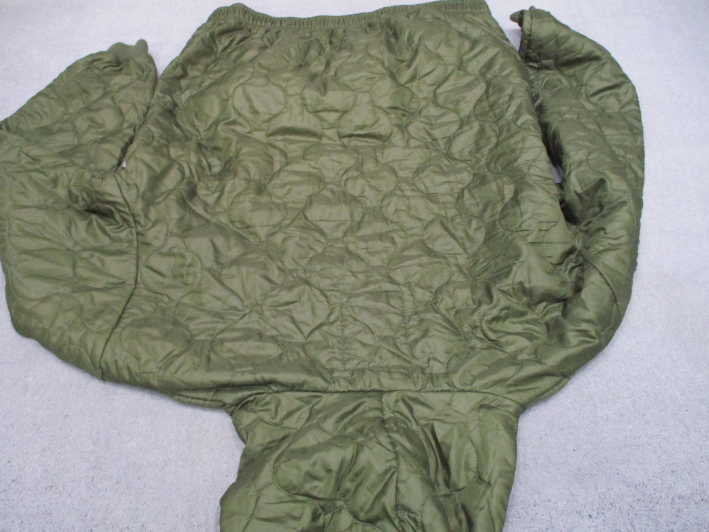 Zero Foxtrot Quilted Pullover Hoodie Men's Large Olive Green Skull Patch
