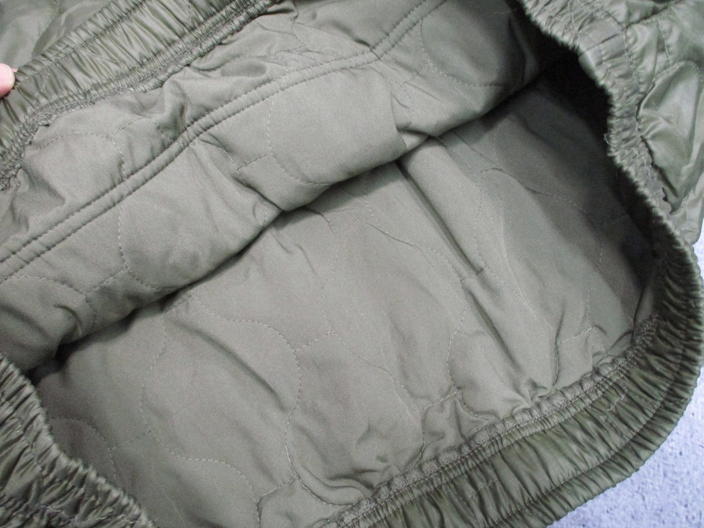 Zero Foxtrot Quilted Pullover Hoodie Men's Large Olive Green Skull Patch