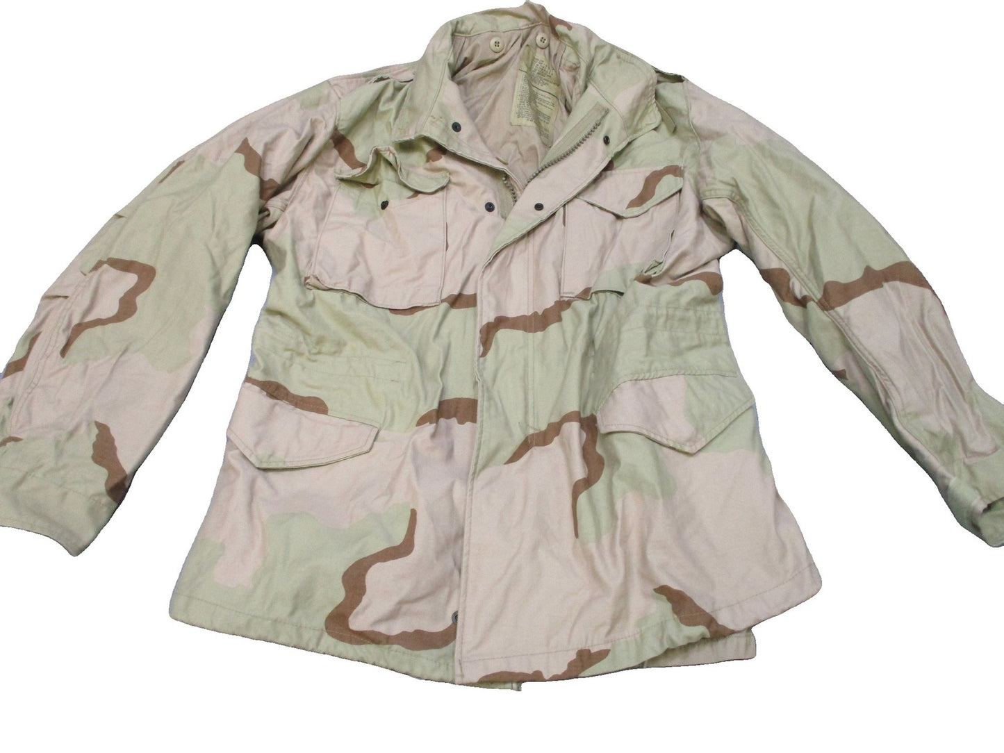 USGI Desert 3 Color Camo Cold Weather Field Coat Medium Long DCU Military Jacket