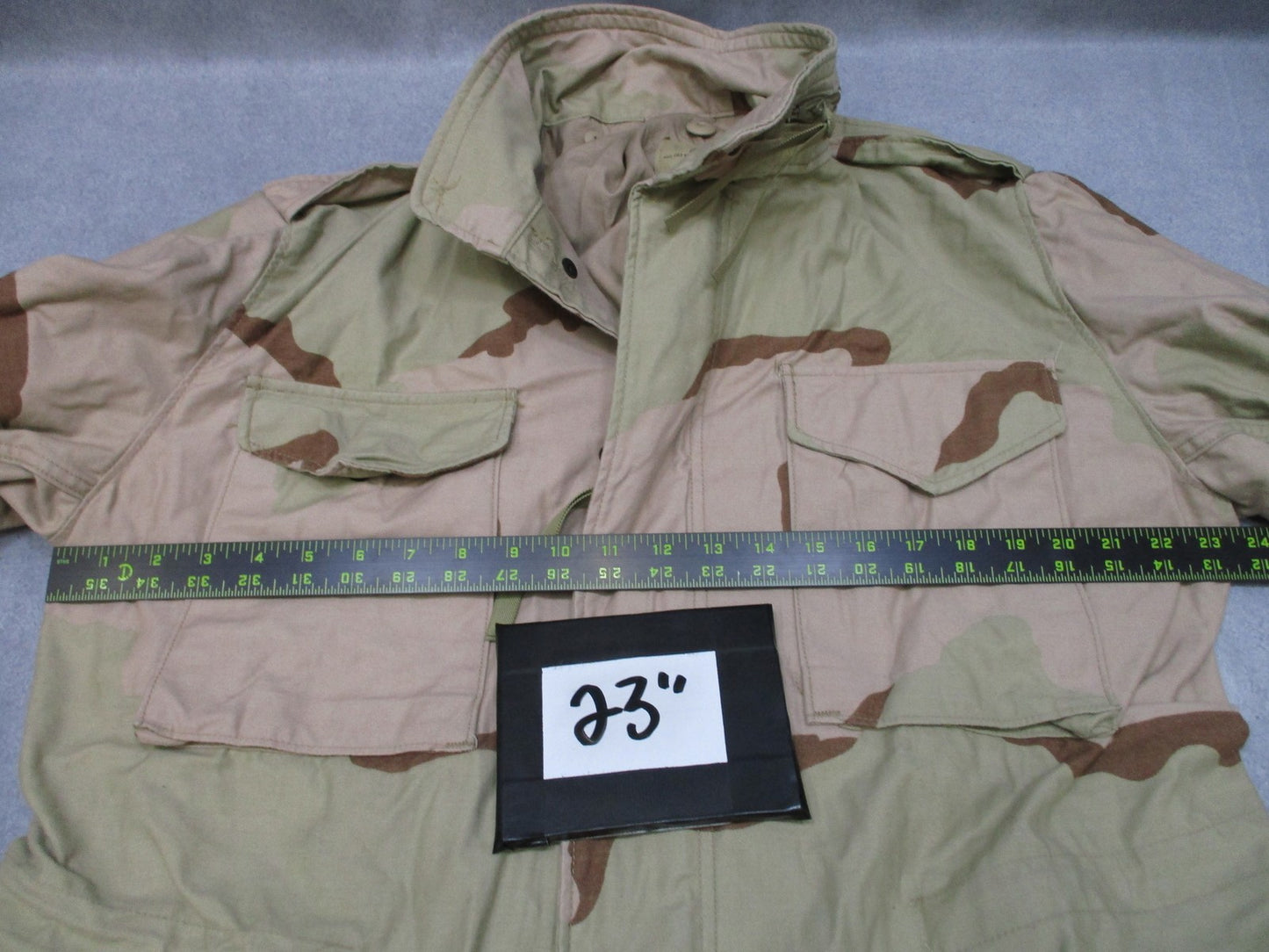 USGI Desert 3 Color Camo Cold Weather Field Coat Medium Long DCU Military Jacket
