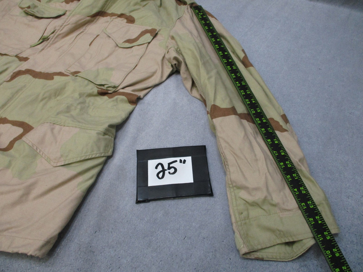 USGI Desert 3 Color Camo Cold Weather Field Coat Medium Long DCU Military Jacket