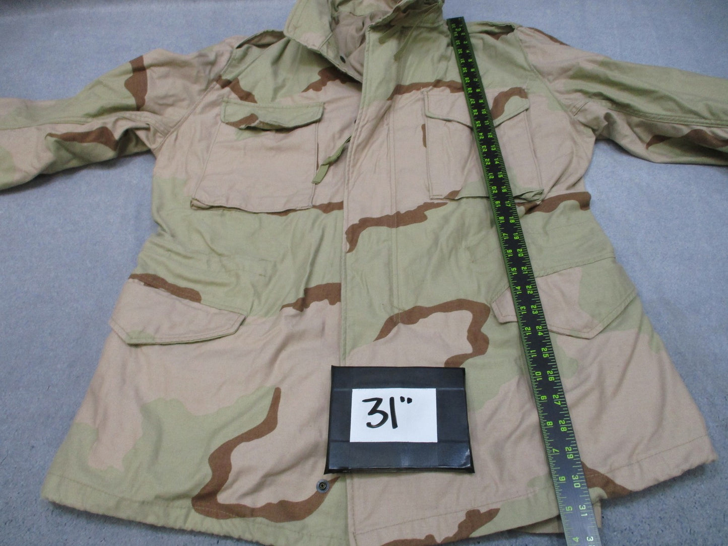 USGI Desert 3 Color Camo Cold Weather Field Coat Medium Long DCU Military Jacket