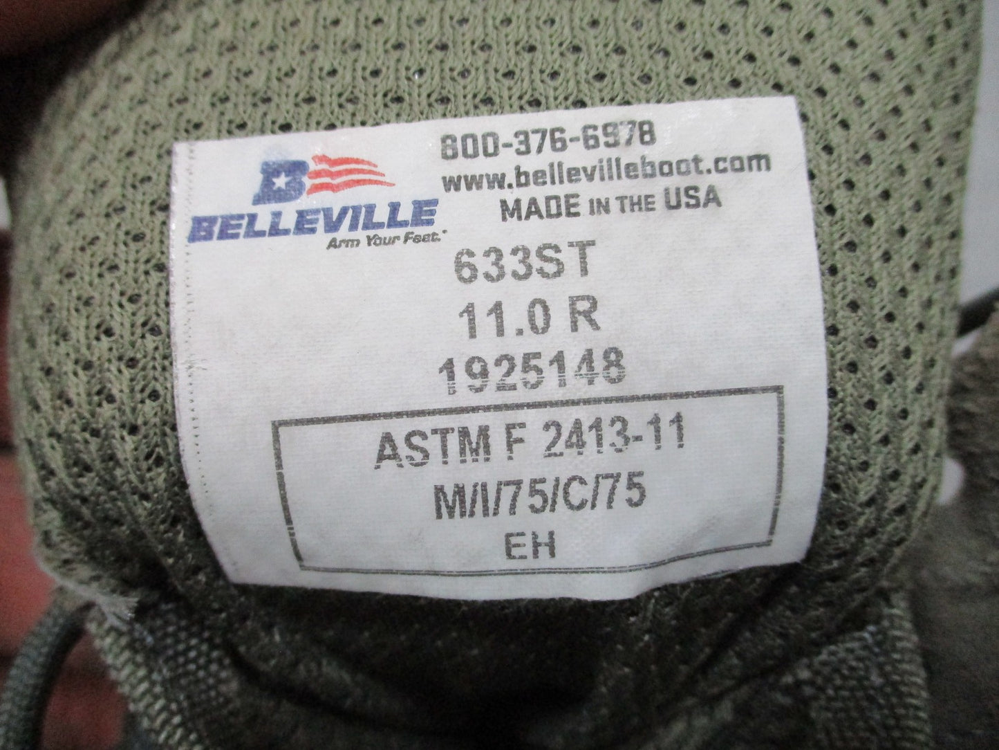 Belleville 633ST Men’s Steel Toe Combat Boots USAF ABU Sage Gray Military Boots