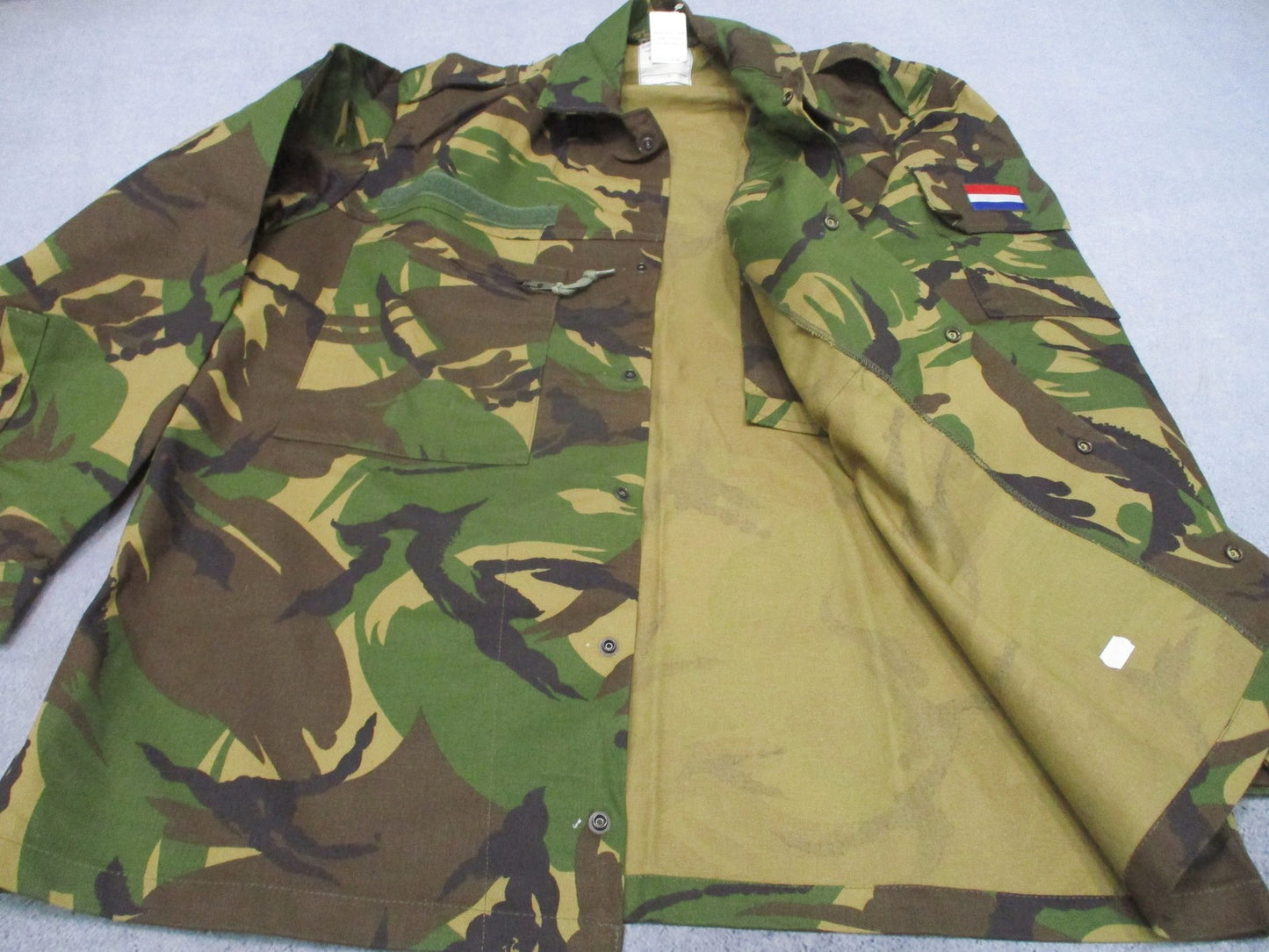 Dutch Military DPM Camo Field Jacket Combat Shirt Seyntex Size Large Top