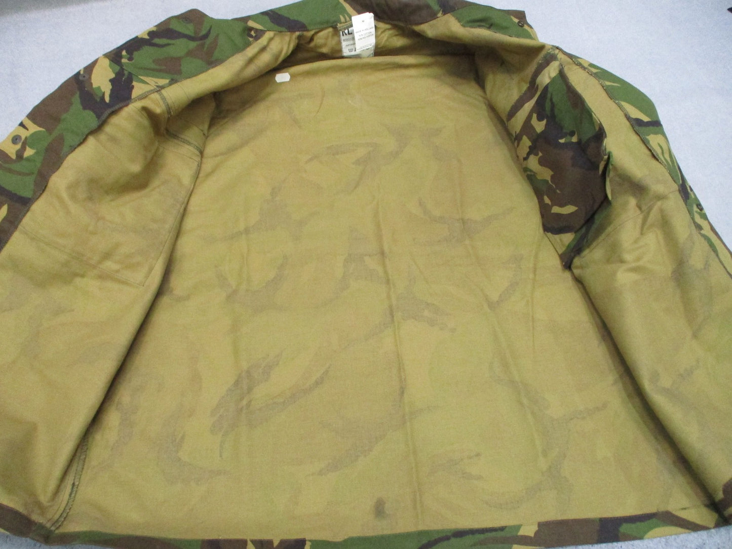 Dutch Military DPM Camo Field Jacket Combat Shirt Seyntex Size Large Top