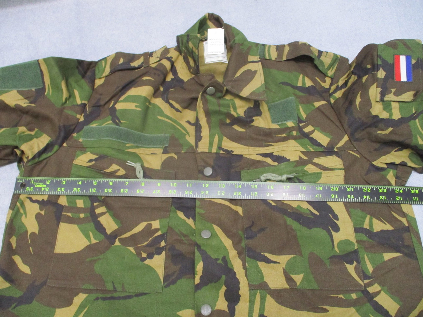 Dutch Military DPM Camo Field Jacket Combat Shirt Seyntex Size Large Top