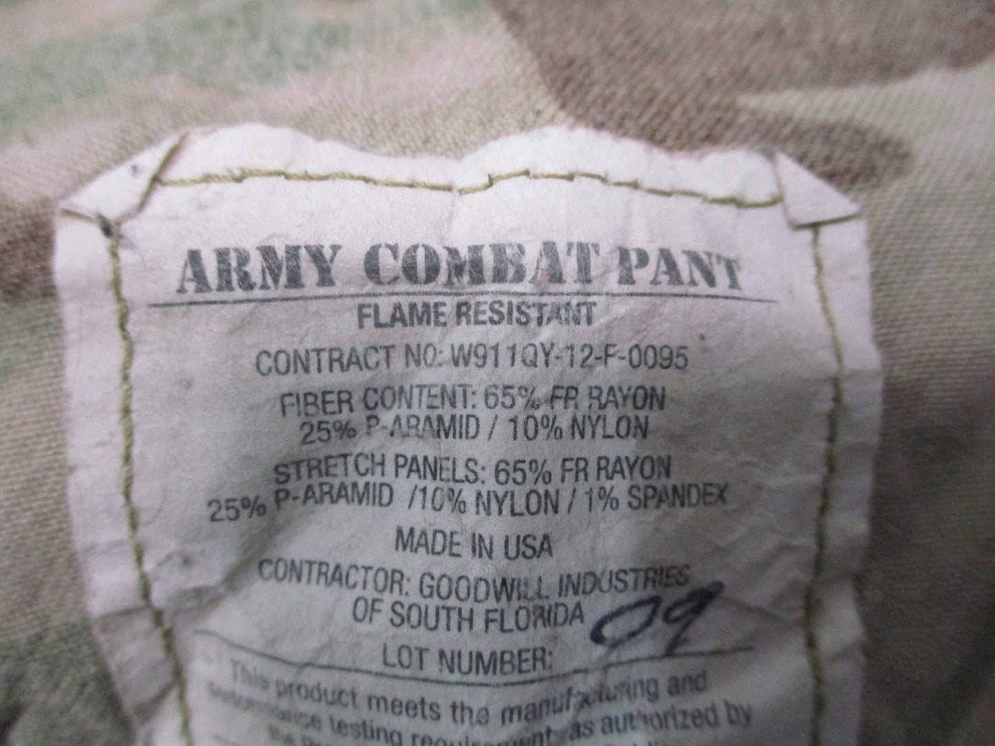 US Military Army Combat Pants MultiCam FR Large Short 8415-01-F01-2849