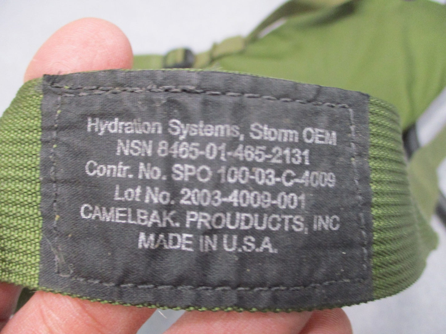 CamelBak Storm Hydration System 100oz CBRN Reservoir NSN 8465-01-465-2131