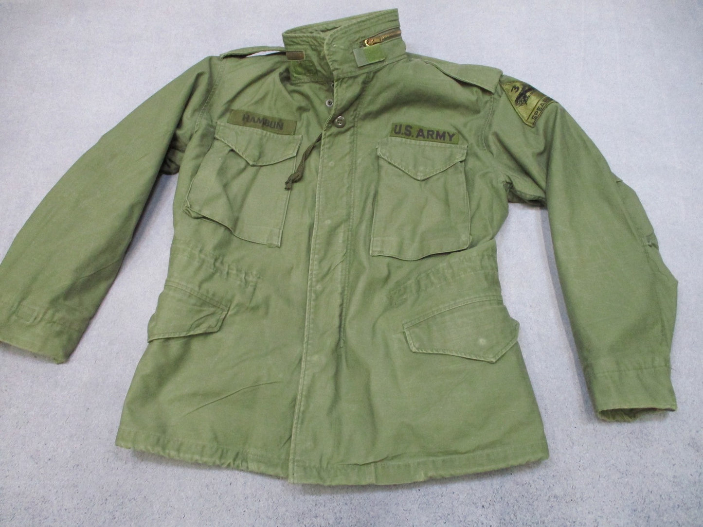 Vintage US Army M-65 Field Jacket OG-107 Small Short Military Coat Vietnam Era