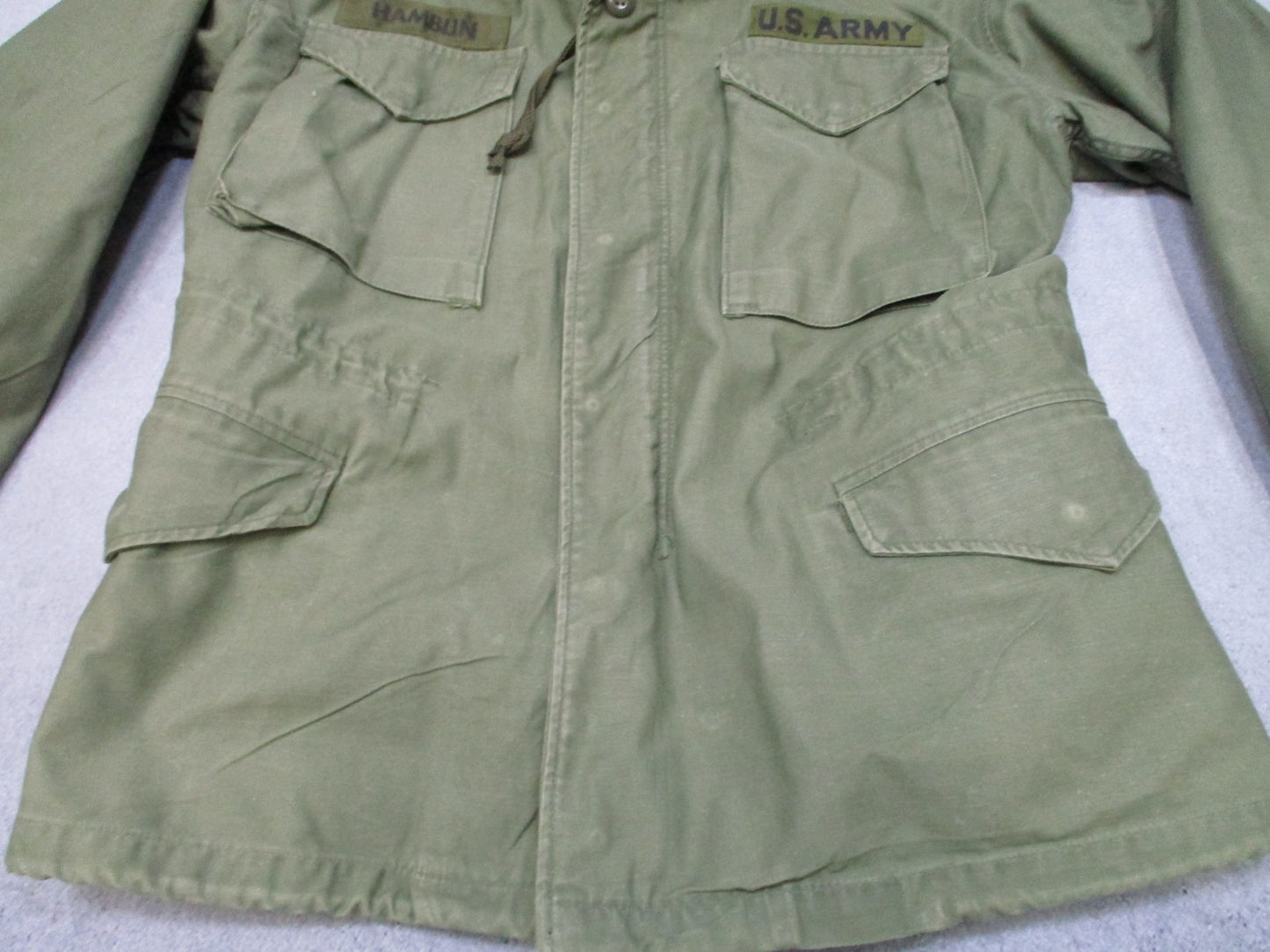 Vintage US Army M-65 Field Jacket OG-107 Small Short Military Coat Vietnam Era
