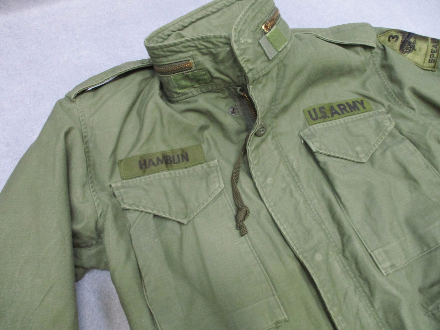 Vintage US Army M-65 Field Jacket OG-107 Small Short Military Coat Vietnam Era