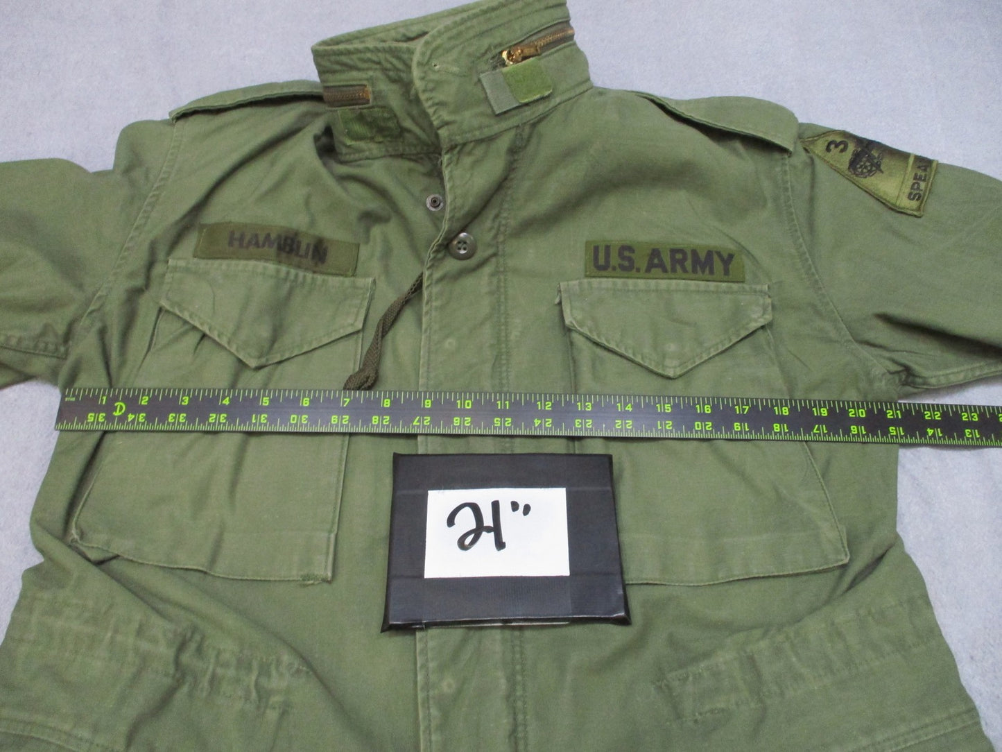 Vintage US Army M-65 Field Jacket OG-107 Small Short Military Coat Vietnam Era
