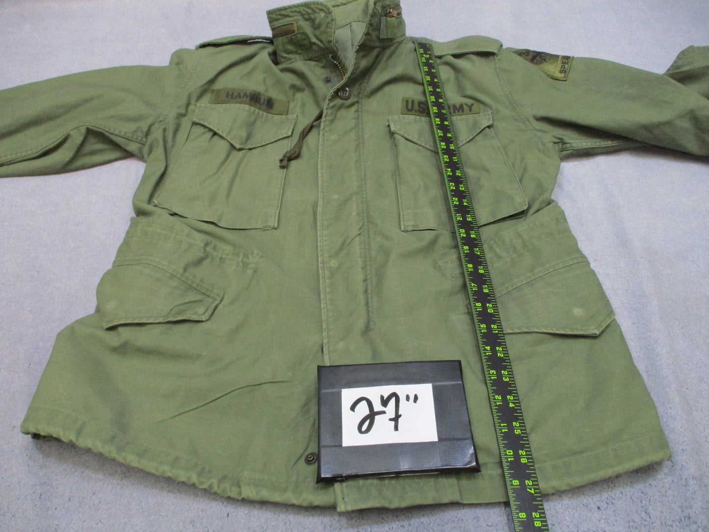 Vintage US Army M-65 Field Jacket OG-107 Small Short Military Coat Vietnam Era