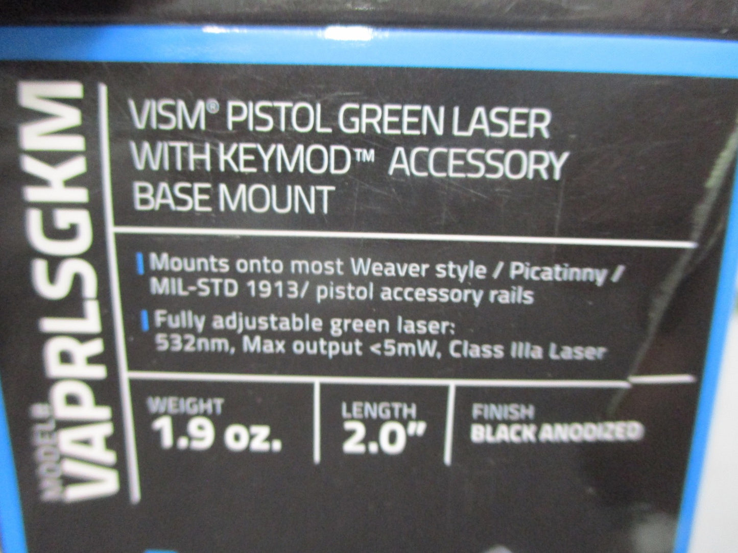 VISM NcSTAR Pistol Green Laser VAPRLSGKM with KeyMod Mount New