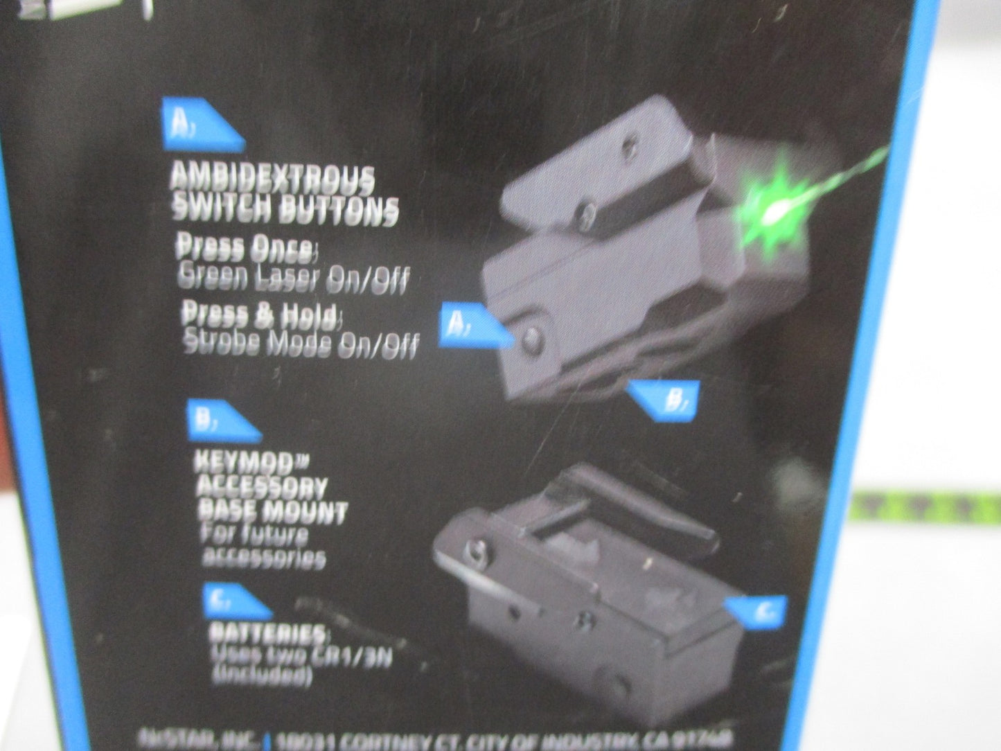 VISM NcSTAR Pistol Green Laser VAPRLSGKM with KeyMod Mount New