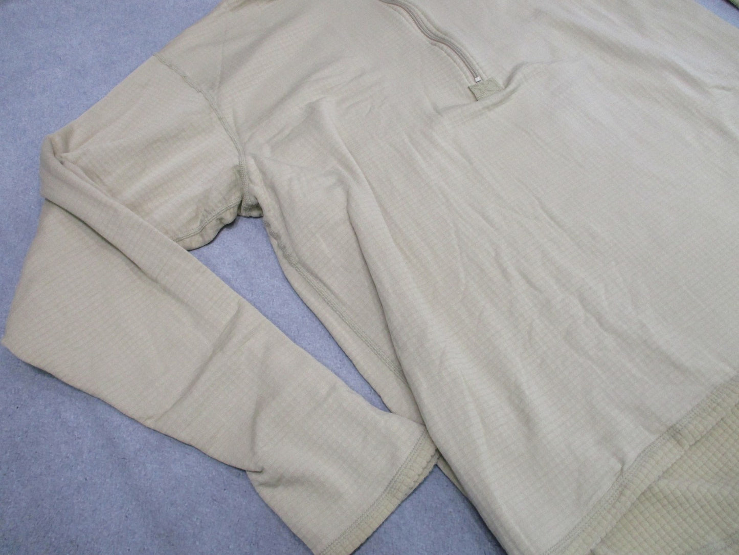 NWOT US Military ECWCS Gen III Level 2 Mid-Weight Shirt Tan XXL-Long Grid Fleece