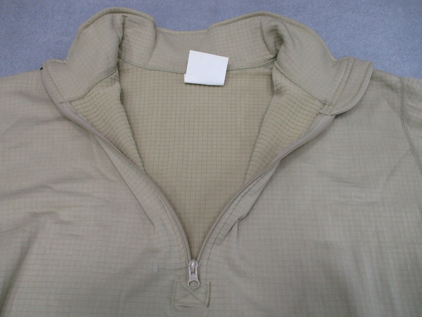 NWOT US Military ECWCS Gen III Level 2 Mid-Weight Shirt Tan XXL-Long Grid Fleece