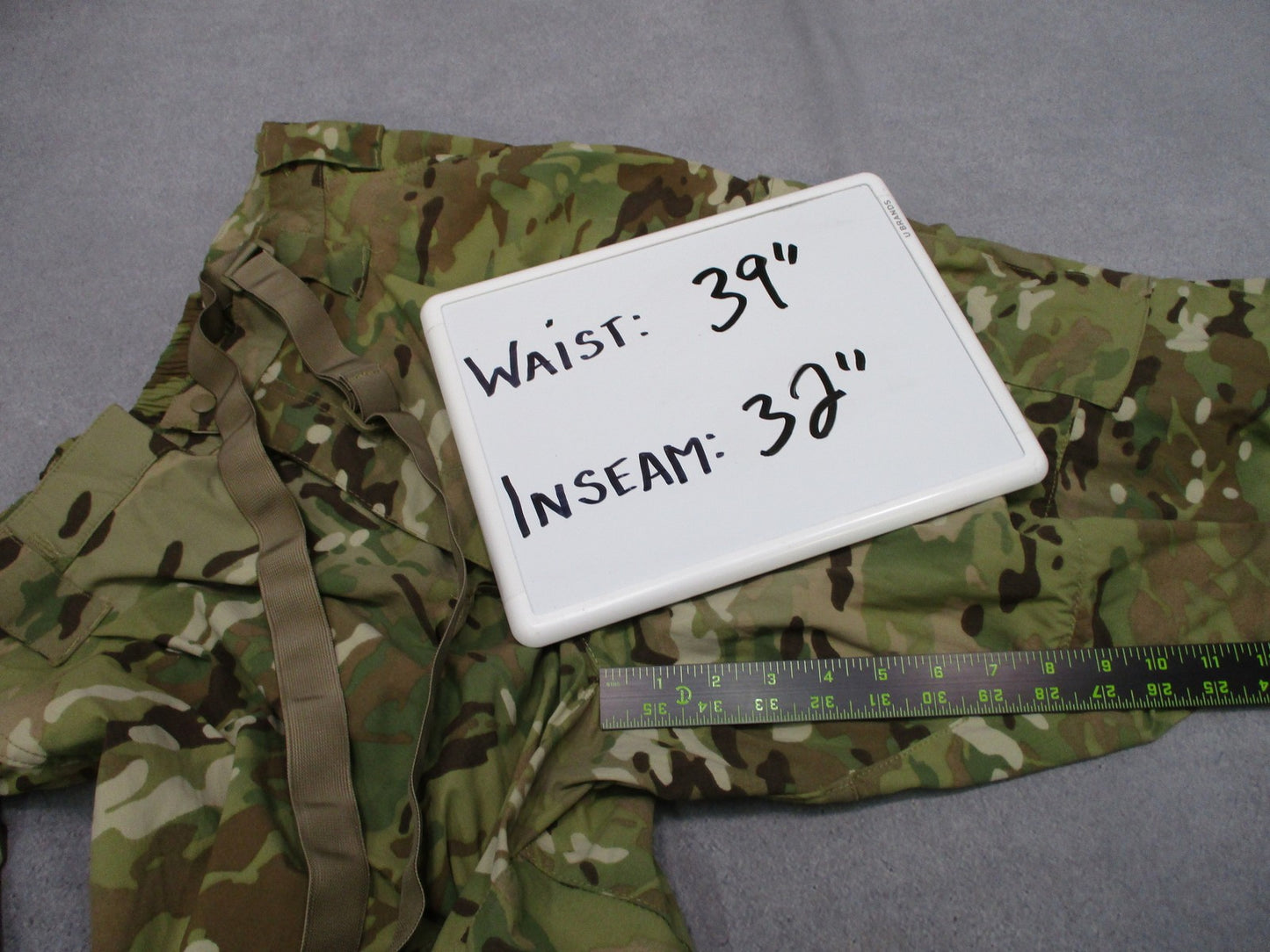 Army Soft Shell MultiCam Extreme Cold Weather Trousers Pants Suspenders 39x32