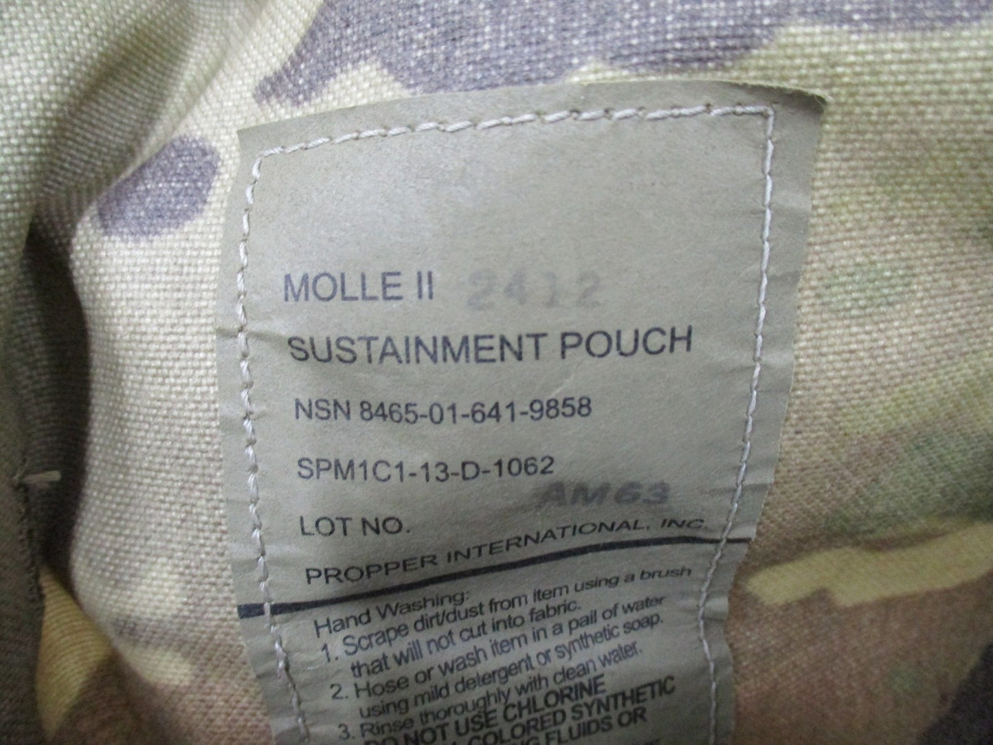 US ARMY SCORPION W2 OCP MOLLE II SUSTAINMENT POUCH - FOR LARGE RUCKSACK w. FRAME
