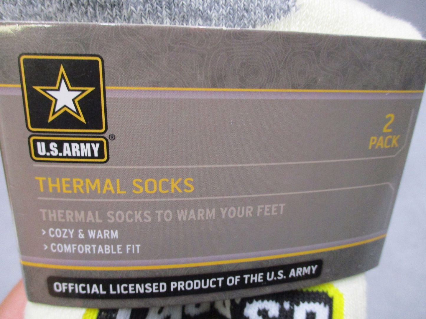 New U.S. Army Thermal Socks 2-Pack Men's Size 10-13 Official Licensed Product