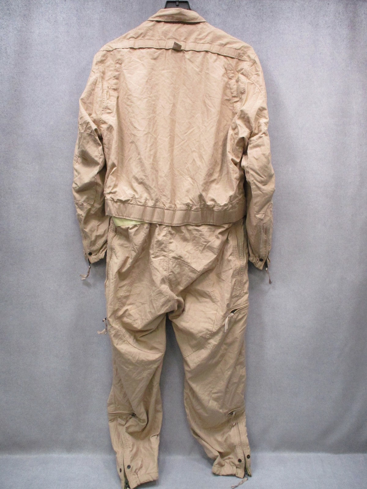 US Military CVC Coveralls Tan Aramid Flame Resistant Flight Suit XL-Regular