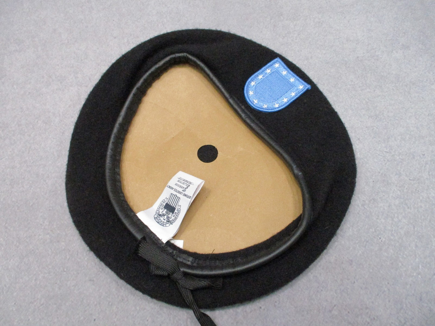 Army Surplus Black Wool Beret Size 7 Jensen Apparel NSN 8405-01-089-0137